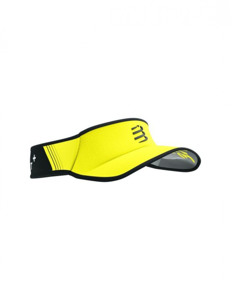 Férfi Compressport Visor Ultralight Sapkák Sárga Fekete | KBFXSER-19