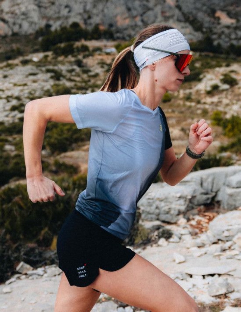 Női Compressport Headband On/Off Fejpánt Fehér | JFVMQYL-76