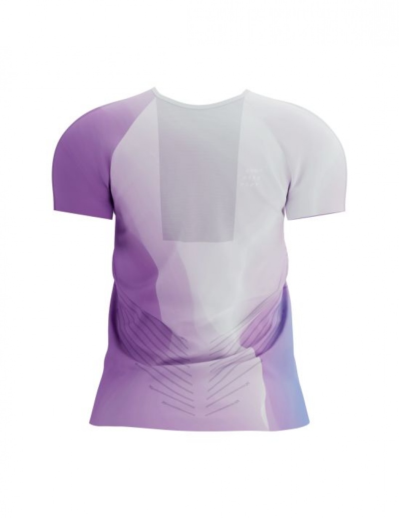 Női Compressport Performance SS Tshirt W Futóingek Lila | IKARXDC-64