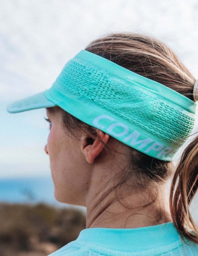 Női Compressport Spiderweb Headband On/Off Visors Kék | GATWYOL-61