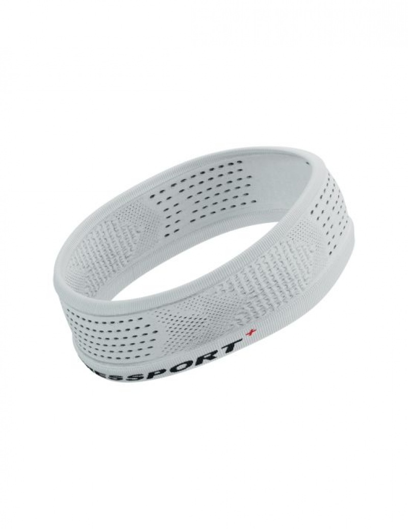 Női Compressport Thin Headband On/Off Fejpánt Fehér | QNFELIK-16