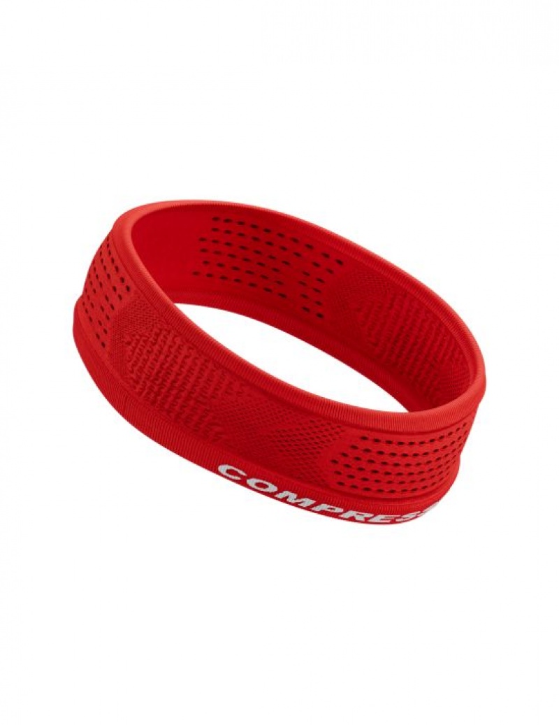 Női Compressport Thin Headband On/Off Fejpánt Piros | BWXFGSR-92