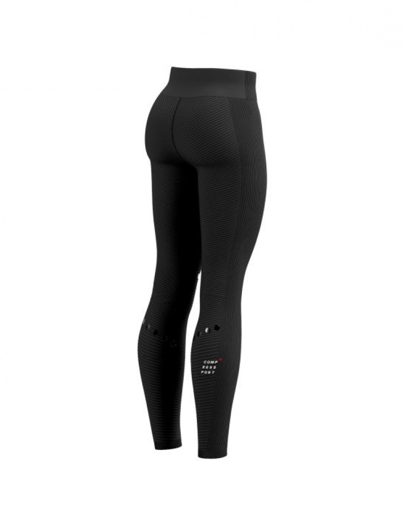 Női Compressport Téli Trail Under Control Full Tights W Leggings Fekete | HQNOWIA-84