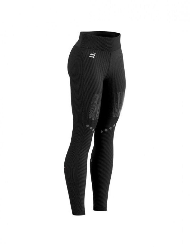 Női Compressport Téli Trail Under Control Full Tights W Leggings Fekete | HQNOWIA-84