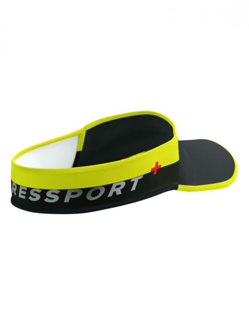 Női Compressport Visor Ultralight Flash Visors Fekete Sárga | WOFQLGU-48