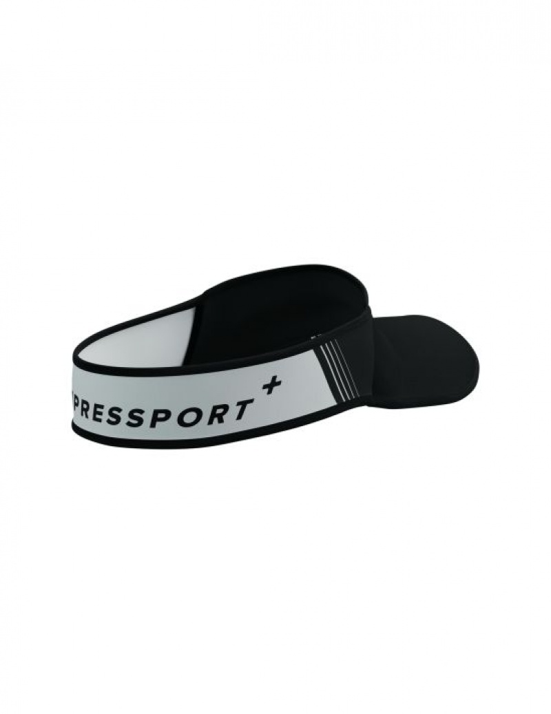 Női Compressport Visor Ultralight Visors Fekete Fehér | XWRBSVM-19