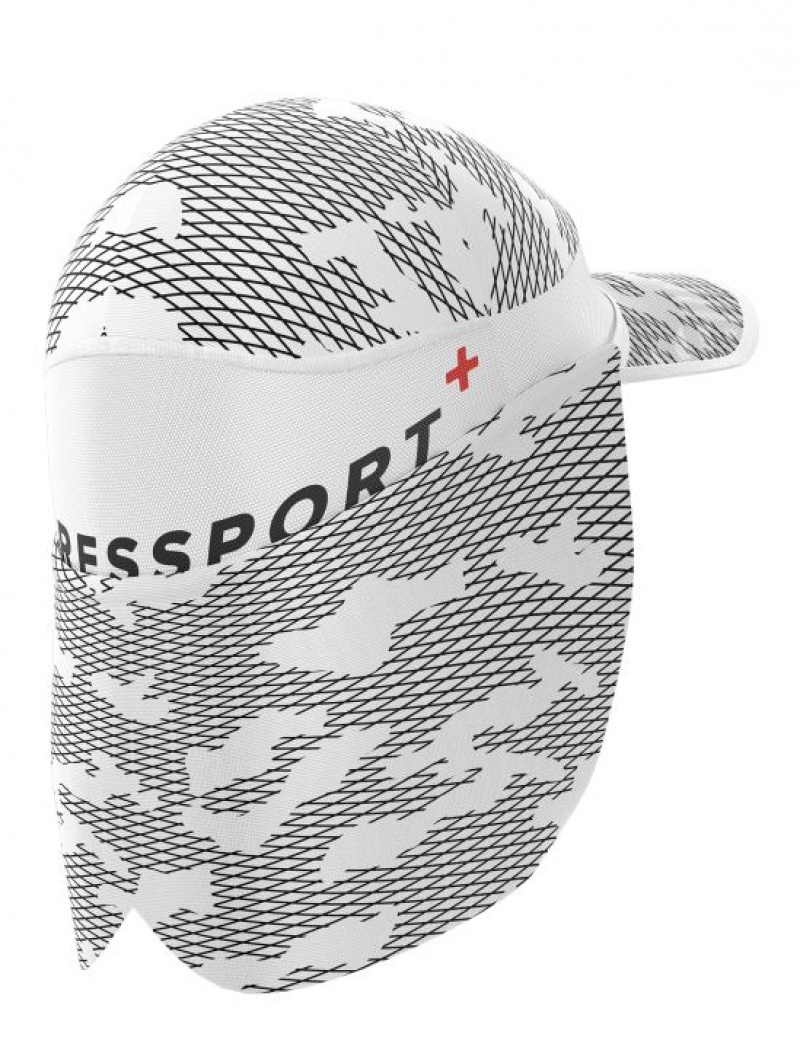 Unisex Compressport Ice Cap Sun Shade Sapkák Fehér | RAHKMZC-63