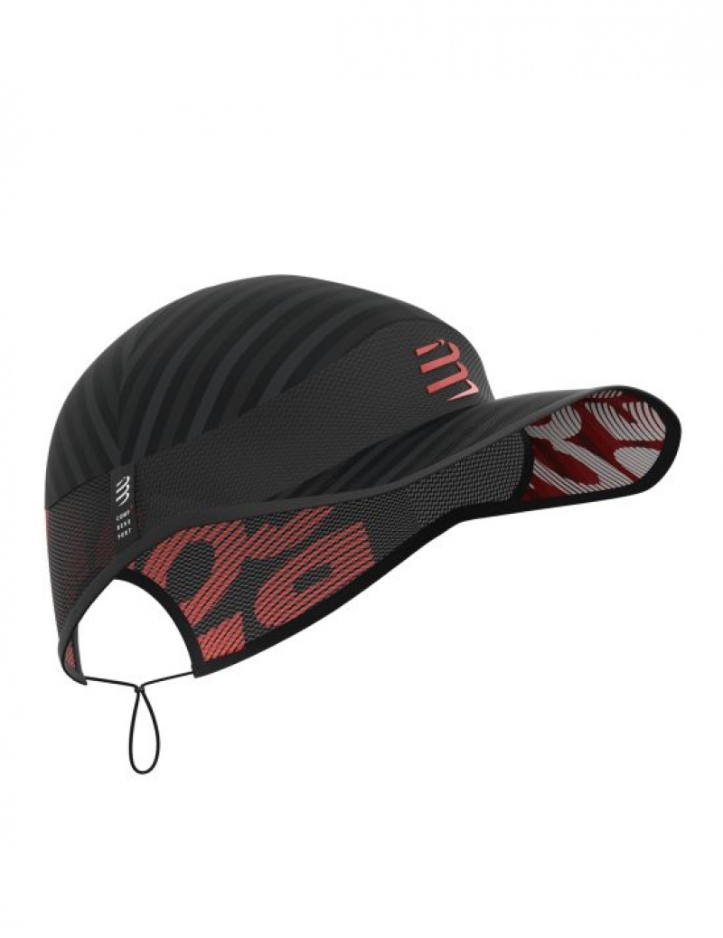 Unisex Compressport Pro Versenyautó Cap Sapkák Fekete | OJETSXB-50