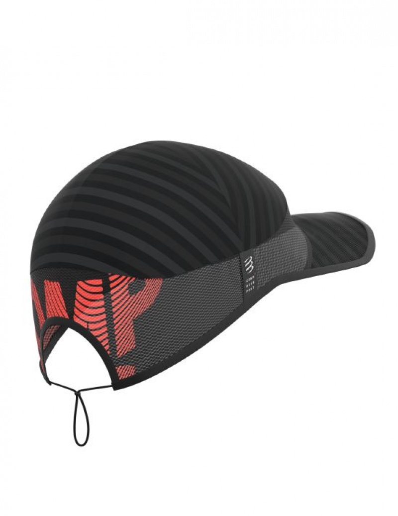 Unisex Compressport Pro Versenyautó Cap Sapkák Fekete | OJETSXB-50