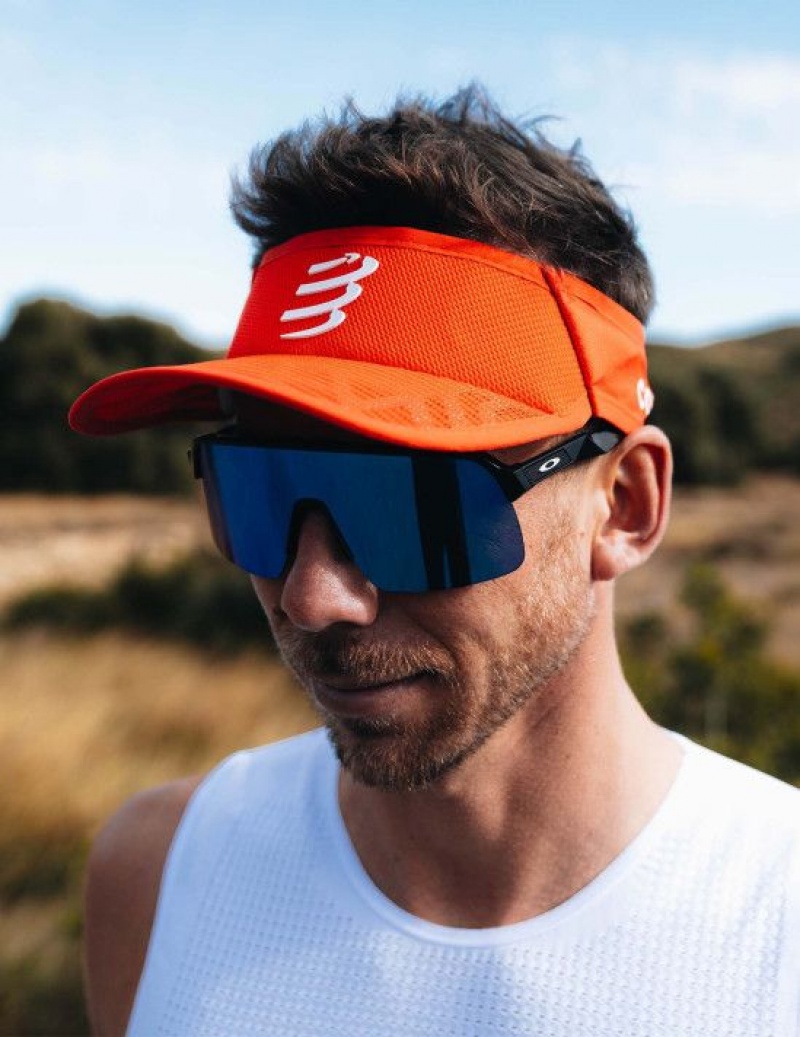 Unisex Compressport Spiderweb Ultralight Visor Kiegészítők Piros | SQOTFDP-29