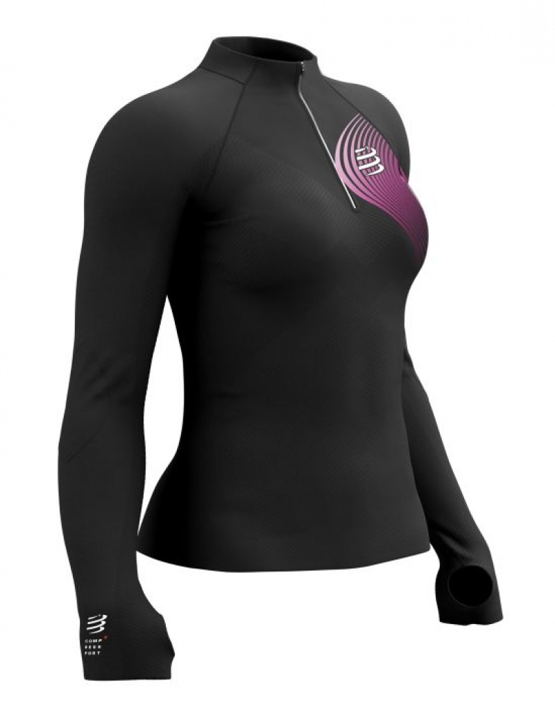 Unisex Compressport Téli Trail Postural LS Top W Póló Színes | EUARIPL-70