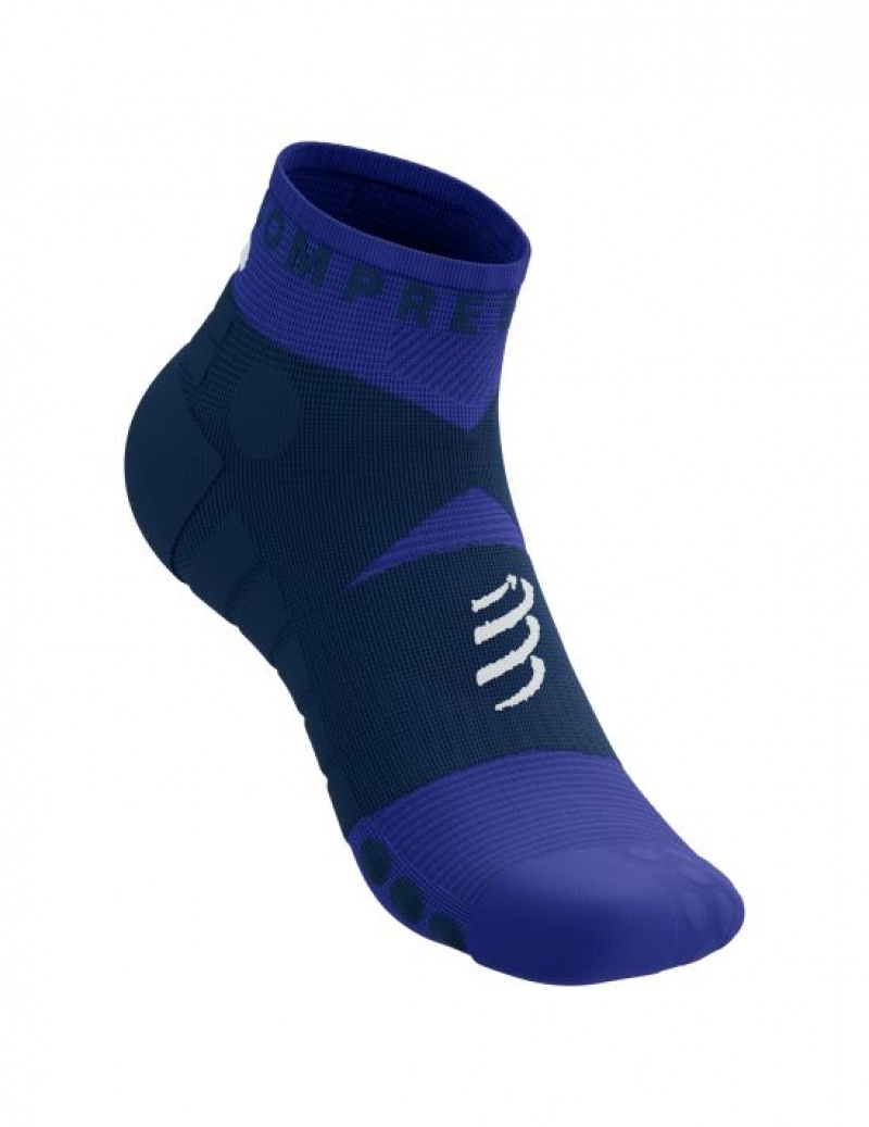 Unisex Compressport Ultra Trail Low Socks Zokni Kék | ASLJQIK-32